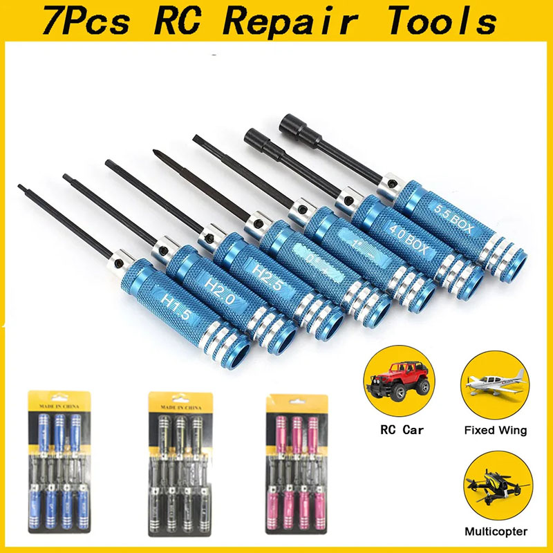 Fpv Drone Tool Kit - Kit de 7 tournevis hexagonaux RC
