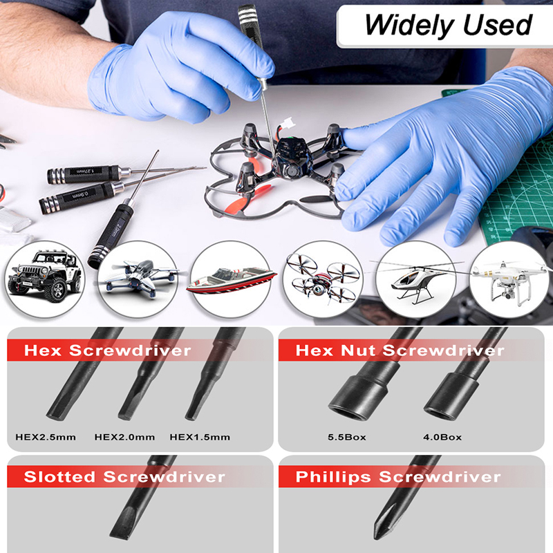 Kit de 7 tournevis hexagonaux  - Fpv Drone Tool Kit avis et prix