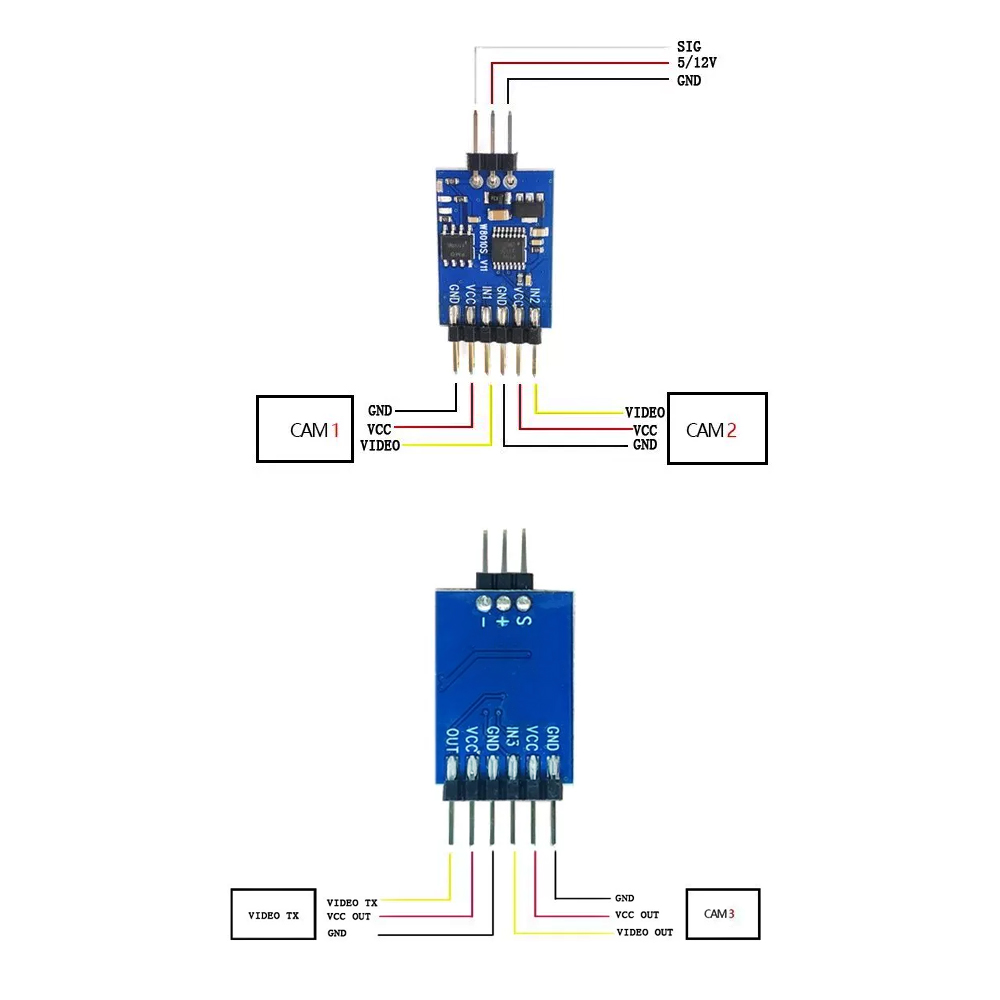 Module de commutation vidéo 5. - Fpv Drone Camera avis et prix