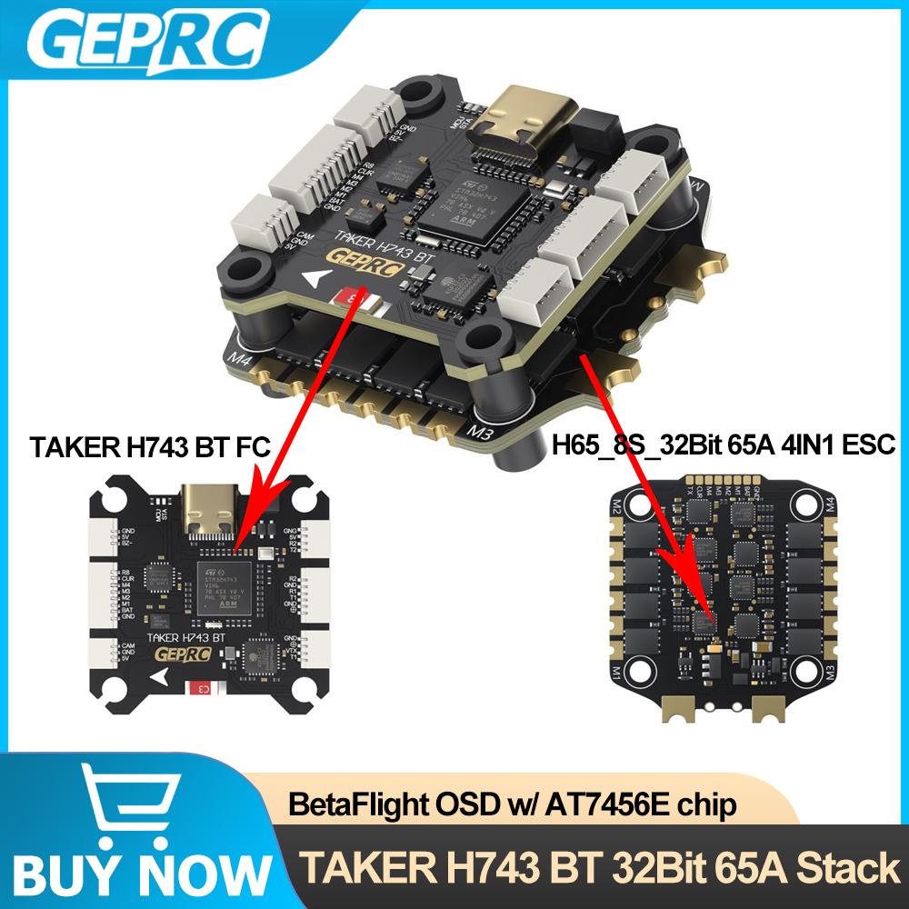 GEPRC TAKER H743 BT 32Bit 65A  - Fpv Drone Flight Controller avis et prix